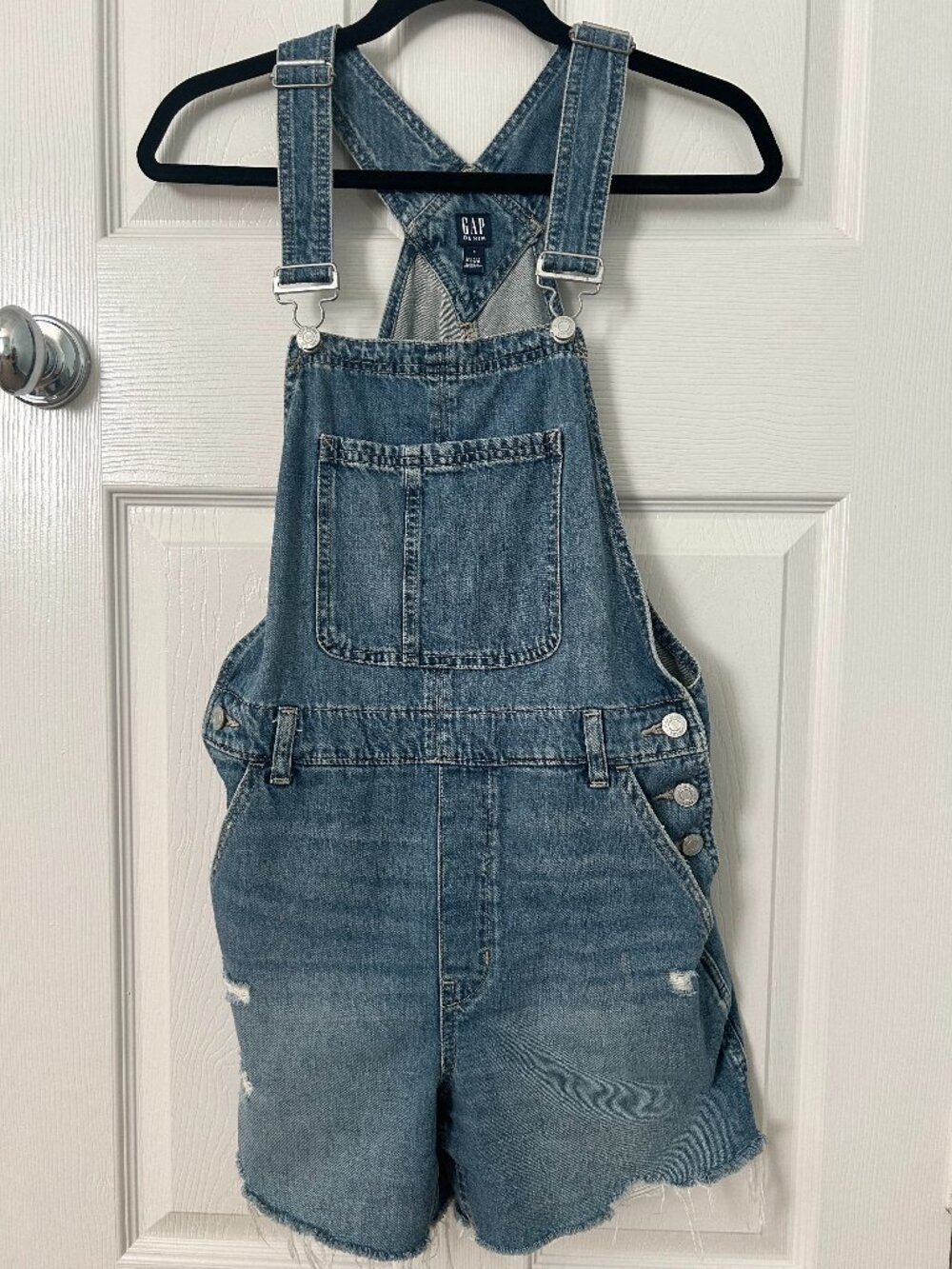 Gap Short Overalls with raw hem